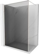 Mexen Kioto-XF dušo sienelė Walk-in su rėmu 70 x 202 cm, grafitas 10 mm, šlifuotas nikelis - 800-070-104-97-40-X