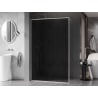Mexen Kioto-XF dušo siena su rėmeliu Walk-in 110 x 202 cm, grafitas 10 mm, šlifuotas nikelis - 800-110-104-97-40-X