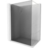 Mexen Kioto-XF dušo sienelė Walk-in su rėmu 160 x 202 cm, grafitas 10 mm, šlifuotas nikelis - 800-160-104-97-40-X