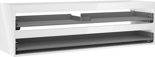 Mexen Box-A korpus spintelės po praustuvu 160 cm, 2 stalčiai, blizgi balta - 91AX0-1600-470-2-00