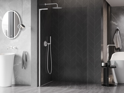 Mexen Kioto-X L dušo siena Walk-in 70 x 200 cm, permatoma 10 mm, balta - 800-070-107-20-00-X