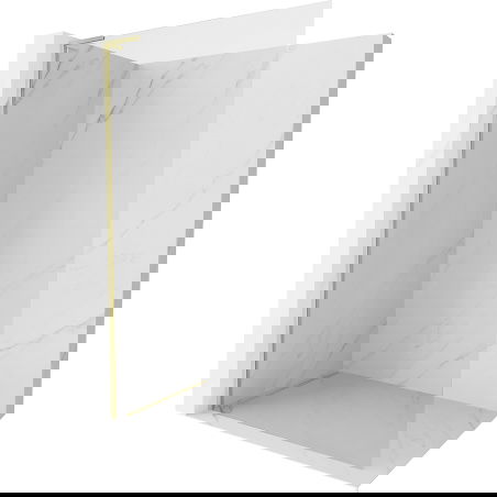 Mexen Kioto-X L dušo sienelė Walk-in 50 x 200 cm, skaidri 10 mm, auksinė šlifuota - 800-050-107-55-00-X