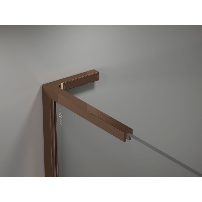 Mexen Kioto-X L dušo sienelė Walk-in 70 x 200 cm, skaidri 10 mm, rožinis auksas - 800-070-107-60-00-X