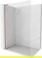 Mexen Kioto-X L dušo sienelė Walk-in 120 x 200 cm, skaidri 10 mm, šlifuotas varis - 800-120-107-65-00-X
