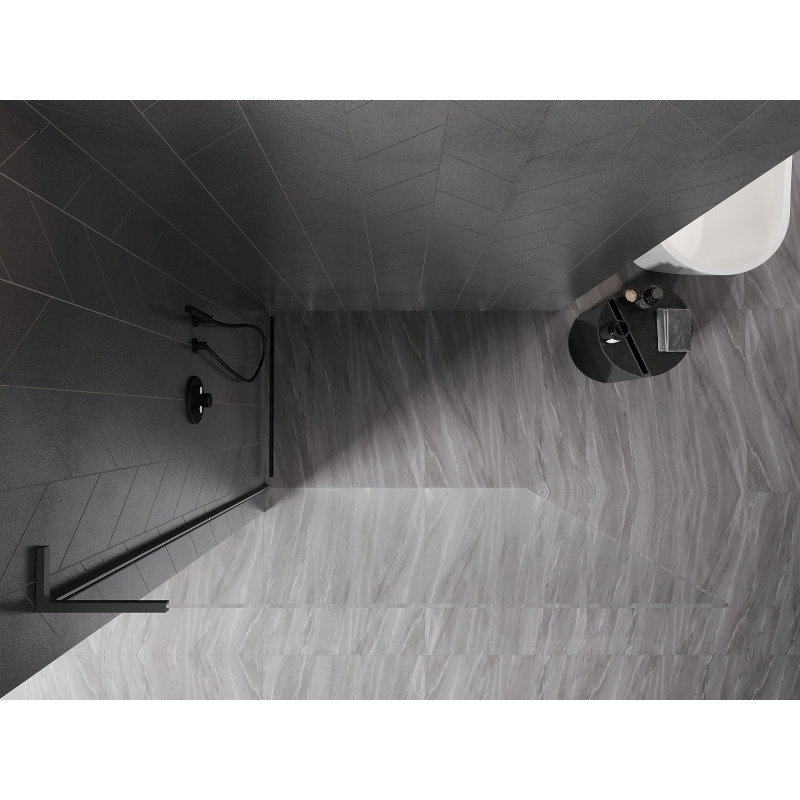 Mexen Kioto-X L Dušo siena Walk-in 80 x 200 cm, skaidri 10 mm, ginklinis metalas - 800-080-107-95-00-X