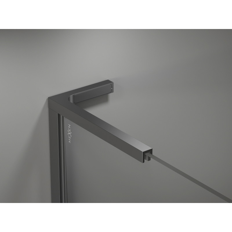 Mexen Kioto-X L Dušo siena Walk-in 80 x 200 cm, skaidri 10 mm, ginklinis metalas - 800-080-107-95-00-X