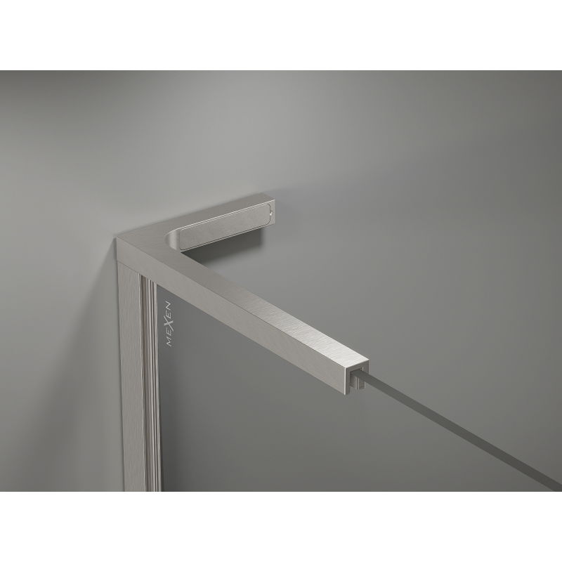 Mexen Kioto-X L dušo pertvara Walk-in 50 x 200 cm, skaidrus 10 mm, šlifuotas nikelis - 800-050-107-97-00-X