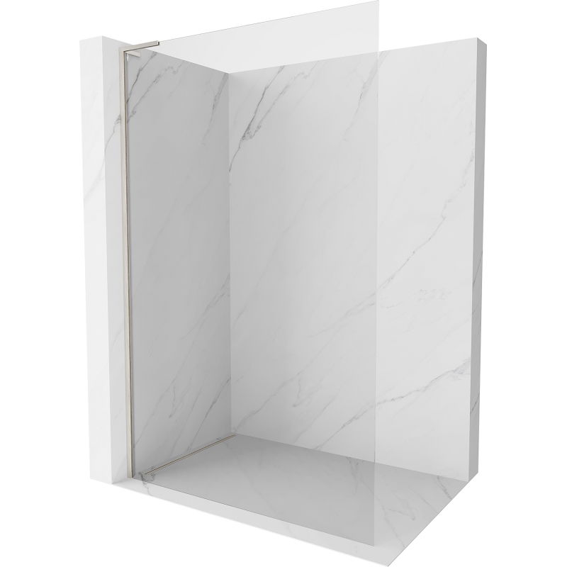 Mexen Kioto-X L dušo pertvara Walk-in 70 x 200 cm, skaidri 10 mm, šlifuotas nikelis - 800-070-107-97-00-X