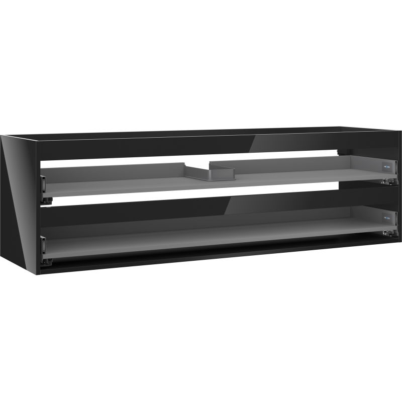 Mexen Box-A praustuvo spintelės korpusas 160 cm, 2 stalčiai, juodas blizgus - 91AX0-1600-470-2-70