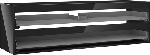 Mexen Box-A korpus praustuvo spintelė 160 cm, 2 stalčiai, juodas blizgus - 91AX0-1600-470-2-70