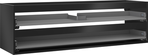 Mexen Box-A spintelės korpusas po praustuvu 160 cm, 2 stalčiai, juodas matinis - 91AX0-1600-470-2-71