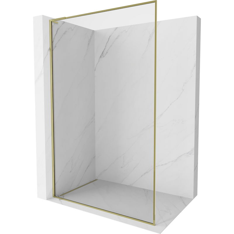Mexen Kioto-XF L dušo sienelė Walk-in su rėmu 50 x 202 cm, skaidri 10 mm, auksinė - 800-050-174-50-00-XF