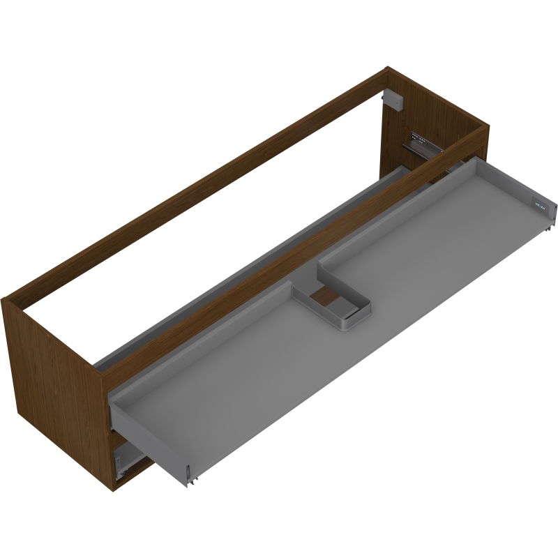 Mexen Box-A korpus praustuvo spintelei 160 cm, 2 stalčiai, riešutas - 91AX0-1600-470-2-86