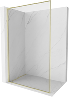 Mexen Kioto-XF L dušo pertvara Walk-in su rėmu 120 x 202 cm, skaidri 10 mm, auksinė šlifuota - 800-120-174-55-00-XF