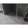 Mexen Kioto-XF L dušo pertvara Walk-in su rėmu 120 x 202 cm, skaidri 10 mm, auksinė šlifuota - 800-120-174-55-00-XF