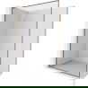 Mexen Kioto-XF L dušo siena Walk-in su rėmeliu 60 x 202 cm, permatomas 10 mm, rožinis auksas - 800-060-174-60-00-XF