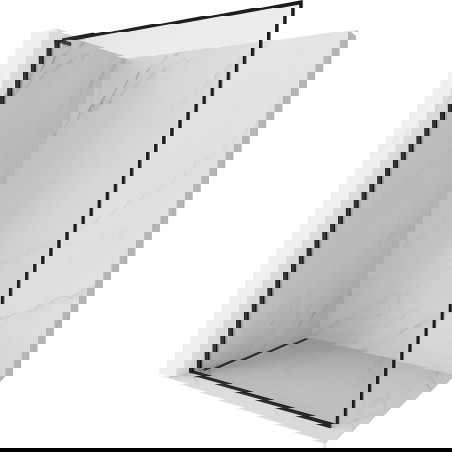 Mexen Kioto-XF L Dušo sienelė Walk-in su rėmu 100 x 202 cm, permatoma 10 mm, juoda - 800-100-174-70-00-XF