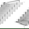 Mexen Kioto-XF L vaikščiojamąja siena su rėmu 100 x 202 cm, skaidri 10 mm, juoda - 800-100-174-70-00-XF