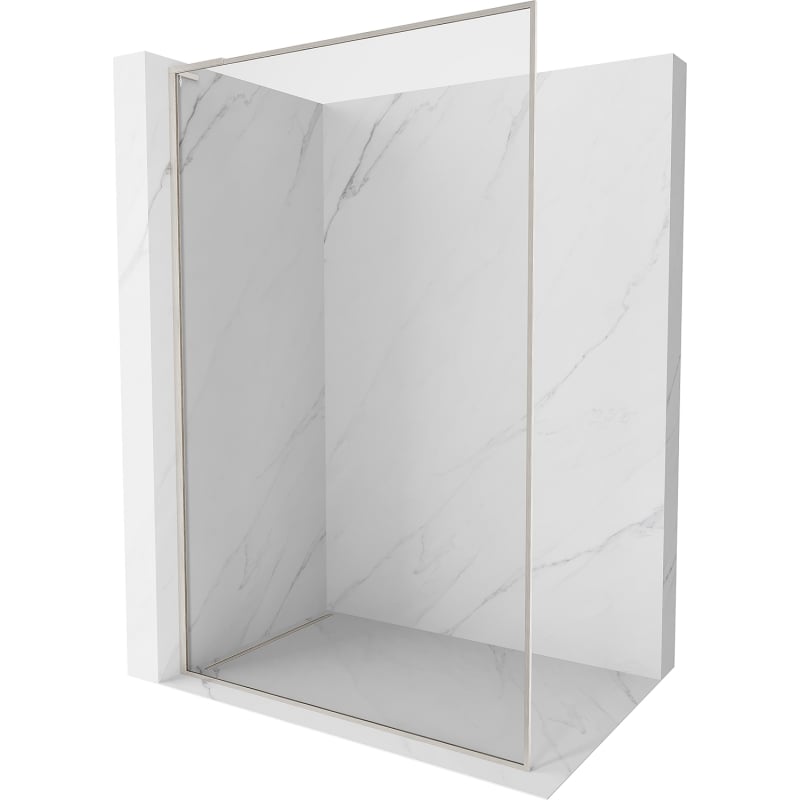 Mexen Kioto-XF L dušo sienelė Walk-in su rėmu 80 x 202 cm, skaidri 10 mm, šlifuotas nikelis - 800-080-174-97-00-XF