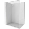 Mexen Kioto-XF L dušo sienelė Walk-in su rėmu 80 x 202 cm, skaidri 10 mm, šlifuotas nikelis - 800-080-174-97-00-XF