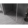 Mexen Kioto-XF L dušo sienelė Walk-in su rėmu 80 x 202 cm, skaidri 10 mm, šlifuotas nikelis - 800-080-174-97-00-XF