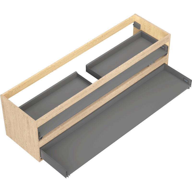 Mexen Box-A spintelės korpusas po praustuvu 160 cm, 2 stalčiai, ąžuolas - 91AX0-1600-470-2-81