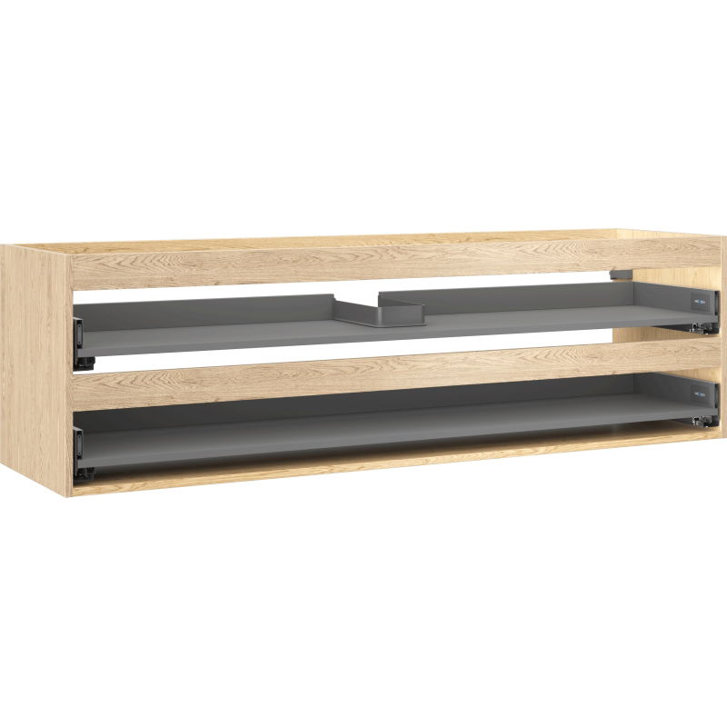 Mexen Box-A spintelės korpusas po praustuvu 160 cm, 2 stalčiai, ąžuolas - 91AX0-1600-470-2-81