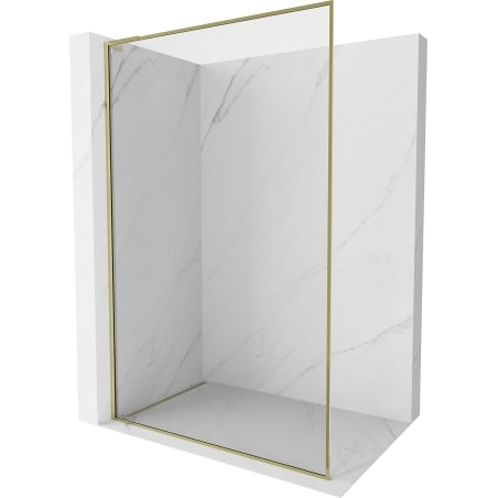 Mexen Kioto-F L Dušo sienelė Walk-in su rėmu 60 x 202 cm, skaidrus 8 mm, auksinis - 800-060-174-50-00