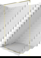 Mexen Kioto-F L dušo sienelė Walk-in su rėmeliu 75 x 202 cm, permatoma 8 mm, auksinė - 800-075-174-50-00