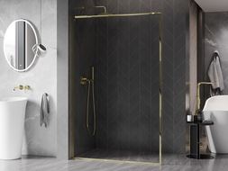 Mexen Kioto-F L Dušo sienelė Walk-in su rėmu 105 x 202 cm, skaidrus 8 mm, auksinis - 800-105-174-50-00