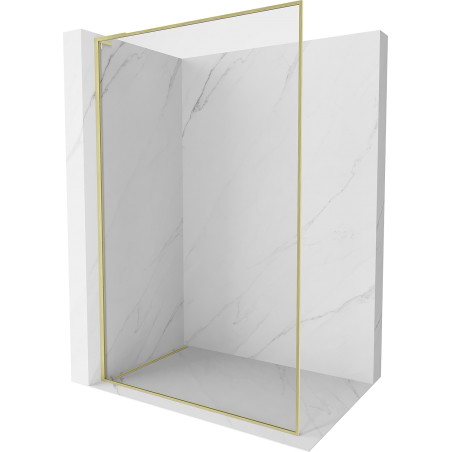 Mexen Kioto-F L dušo kabinos Walk-in su rėmeliu 105 x 202 cm, skaidri 8 mm, auksinė matuota - 800-105-174-55-00