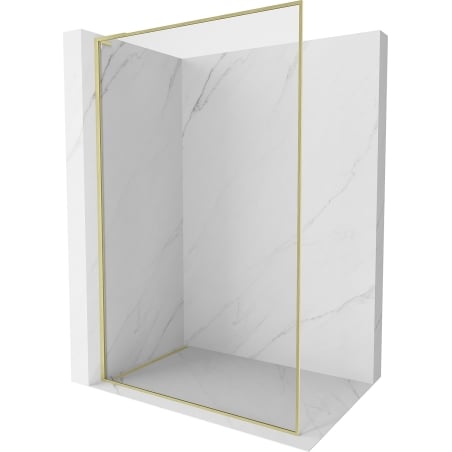 Mexen Kioto-F L Dušo sienelė Walk-in su rėmu 115 x 202 cm, skaidri 8 mm, auksinė šukuota - 800-115-174-55-00