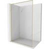 Mexen Kioto-F L Dušo sienelė Walk-in su rėmu 115 x 202 cm, skaidri 8 mm, auksinė šukuota - 800-115-174-55-00