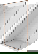 Mexen Kioto-F L Sienelė walk-in su rėmu 115 x 202 cm, permatoma 8 mm, rožinis auksas - 800-115-174-60-00