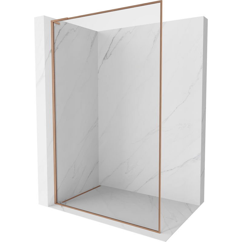 Mexen Kioto-F L Dušo siena su rėmeliu Walk-in 105 x 202 cm, permatoma 8 mm, šlifuotas varis - 800-105-174-65-00
