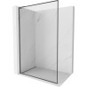 Mexen Kioto-F L Dušo pertvara Walk-in su rėmeliu 100 x 202 cm, skaidri 8 mm, šlifuota ginklo pilka - 800-100-174-66-00