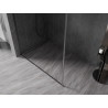 Mexen Kioto-F L Dušo pertvara Walk-in su rėmeliu 100 x 202 cm, skaidri 8 mm, šlifuota ginklo pilka - 800-100-174-66-00