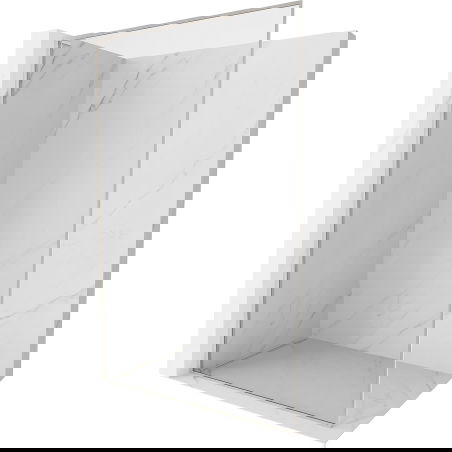 Mexen Kioto-F L dušo sienelė Walk-in su rėmeliu 70 x 202 cm, skaidri 8 mm, šepečiu nikeliuota - 800-070-174-97-00