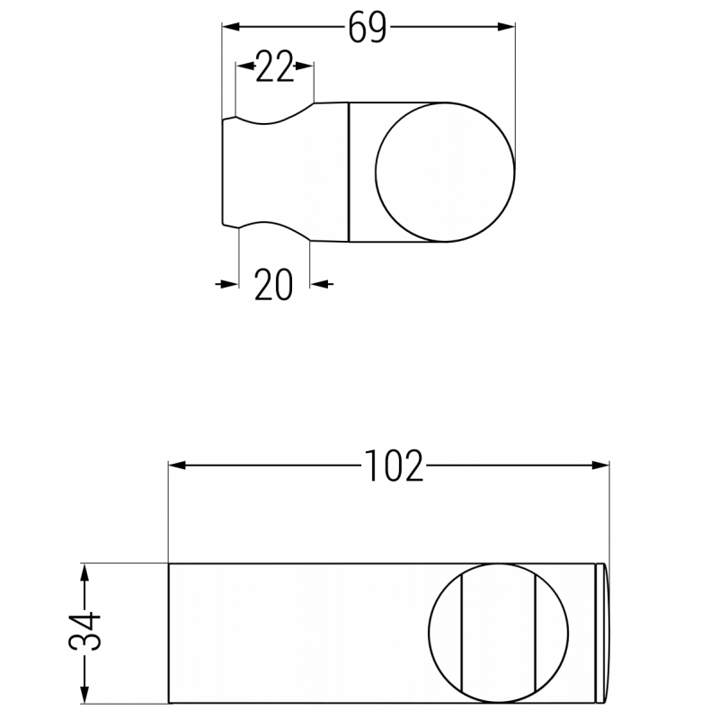 Mexen dušo laikiklis, juodas - 79356-70