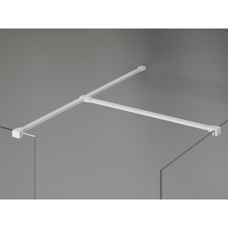 Mexen Kioto-X dušo sienelė Walk-in 120 x 90 cm, skaidri 10 mm, balta - 800-120-202-20-00-090-X