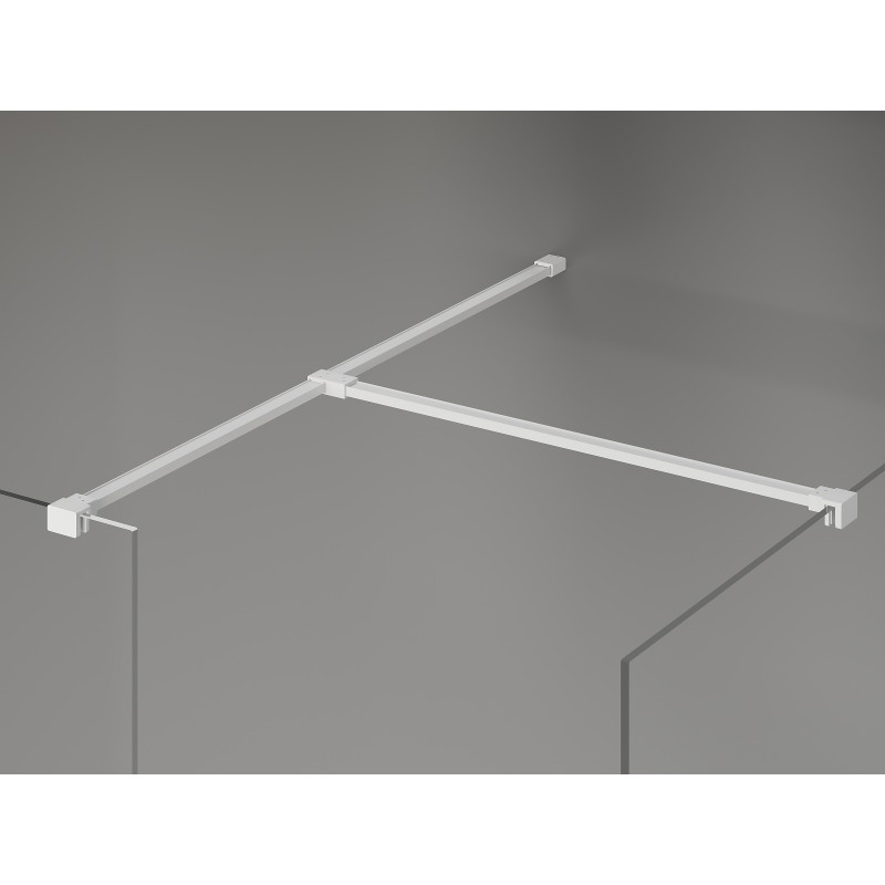 Mexen Kioto-X Dušo sienelė Walk-in 130 x 110 cm, skaidri 10 mm, balta - 800-130-202-20-00-110-X