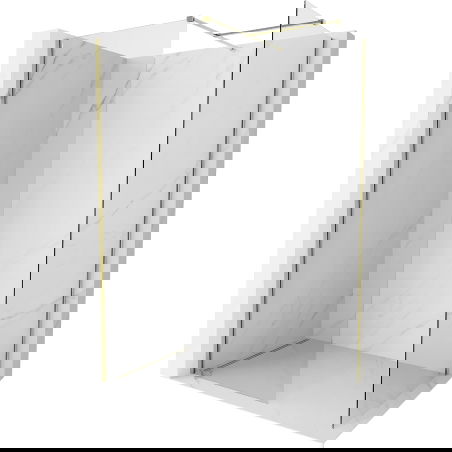 Mexen Kioto-X dušo sienelė Walk-in 140 x 70 cm, skaidri 10 mm, auksinė - 800-140-202-50-00-070-X