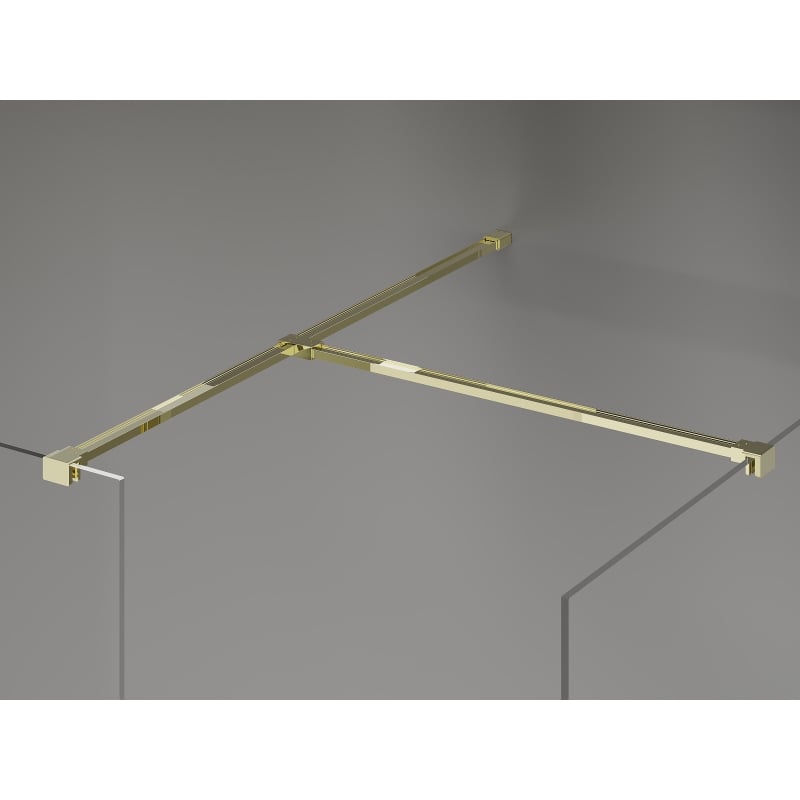 Mexen Kioto-X dušo sienelė Walk-in 130 x 90 cm, skaidri 10 mm, auksinė - 800-130-202-50-00-090-X