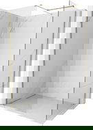 Mexen Kioto-X vaikščiojimo dušo siena 100 x 100 cm, skaidri 10 mm, auksinė - 800-100-202-50-00-100-X