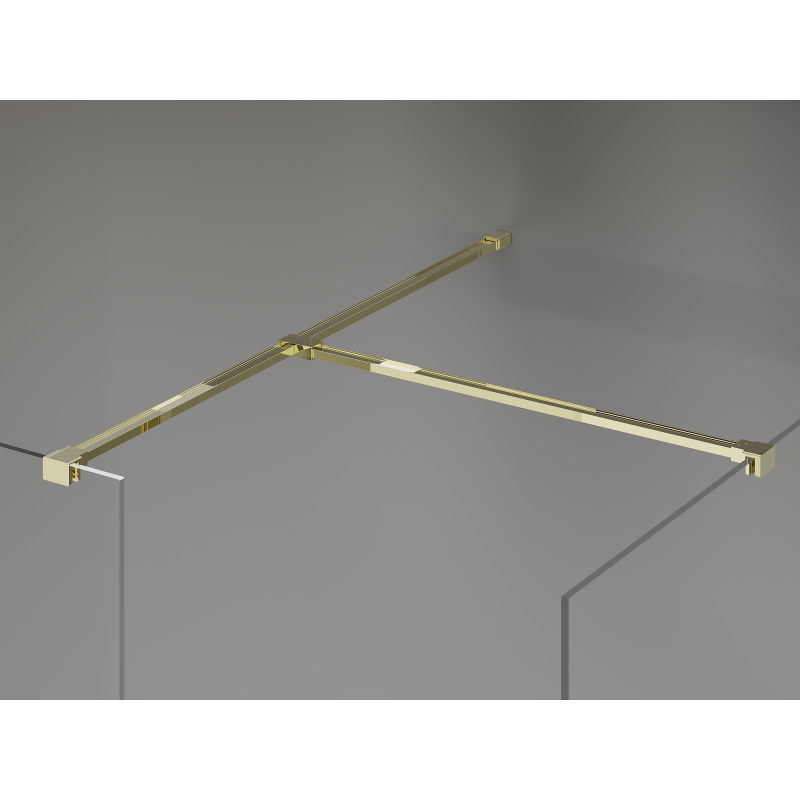 Mexen Kioto-X dušo siena Walk-in 130 x 100 cm, permatomi 10 mm, auksinė - 800-130-202-50-00-100-X