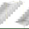 Mexen Kioto-X dušo siena Walk-in 140 x 70 cm, permatomas 10 mm, auksinė šlifuota - 800-140-202-55-00-070-X