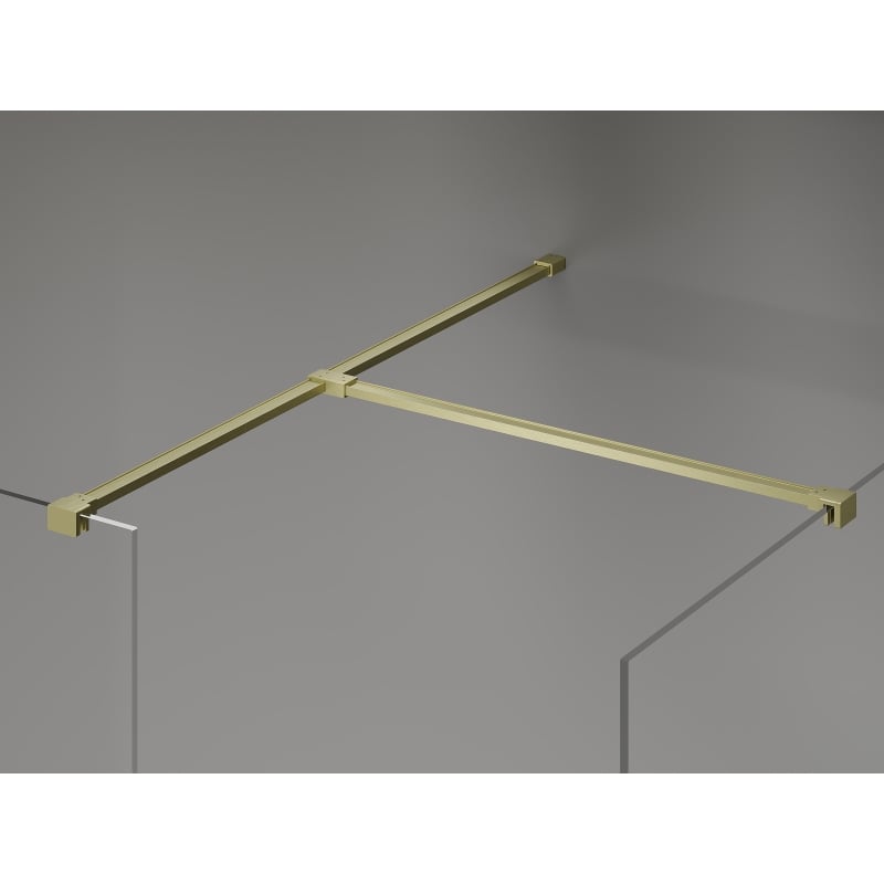 Mexen Kioto-X Dušo sienelė Walk-in 120 x 120 cm, skaidrus 10 mm, auksinis šlifuotas - 800-120-202-55-00-120-X