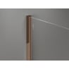 Mexen Kioto-X dušo siena Walk-in 90 x 80 cm, permatomas 10 mm, rožinis auksas - 800-090-202-60-00-080-X