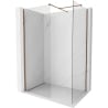 Mexen Kioto-X dušo siena Walk-in 90 x 90 cm, permatomas 10 mm, rožinis auksas - 800-090-202-60-00-090-X