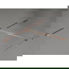 Mexen Kioto-X dušo sienelė Walk-in 140 x 70 cm, 10 mm skaidri, šlifuotas varis - 800-140-202-65-00-070-X